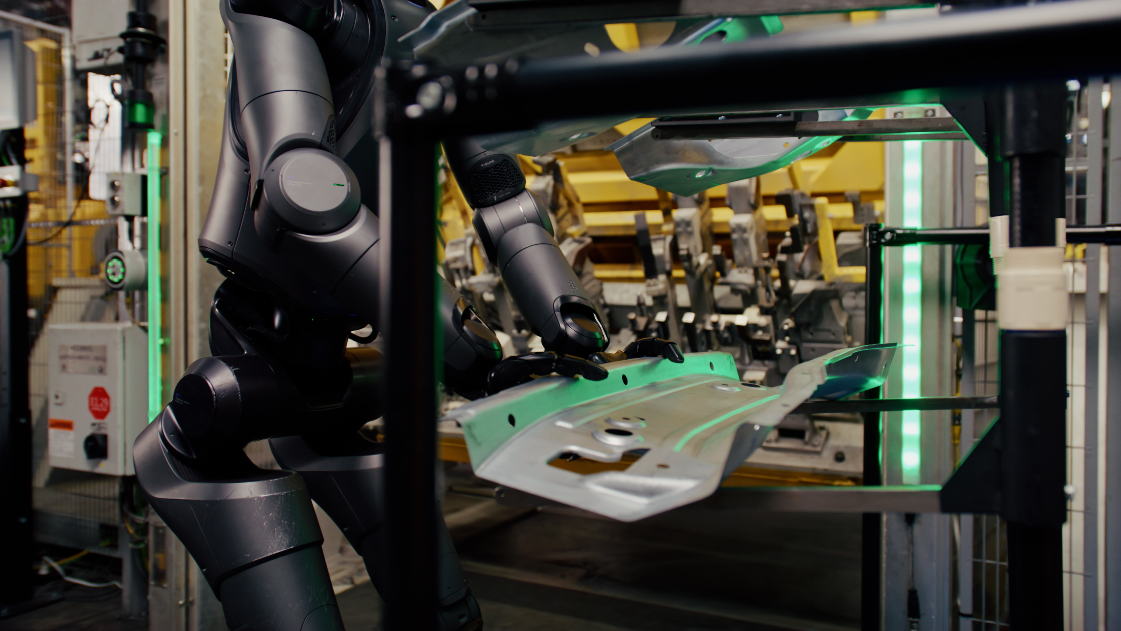 Figure 10.5: Figure 02 — the humanoid executing Helix's end-to-end loco-manipulation policy in the field. The visible face of 2025's VLA in industrial deployment. — source: Figure AI / BMW Group press kit (P90563509), fair use for academic review