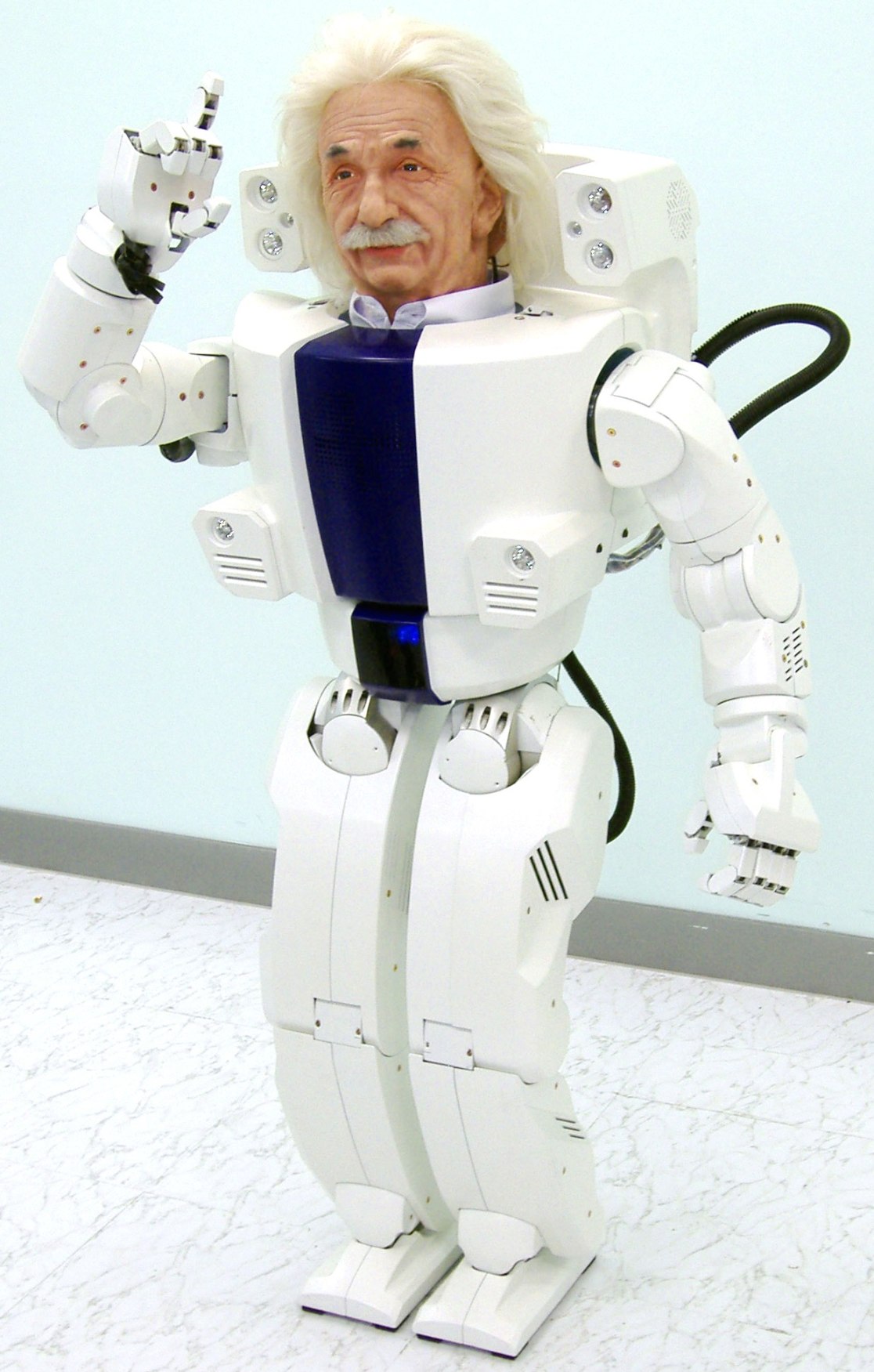 Figure 14.2: Rainbow Robotics HUBO line — Korea's flagship humanoid platform lineage, spun out of the KAIST Hubo Lab. Competed on the same DRC 2015 stage as Atlas. — source: Wikimedia Commons / Rainbow Robotics press, fair use for academic review